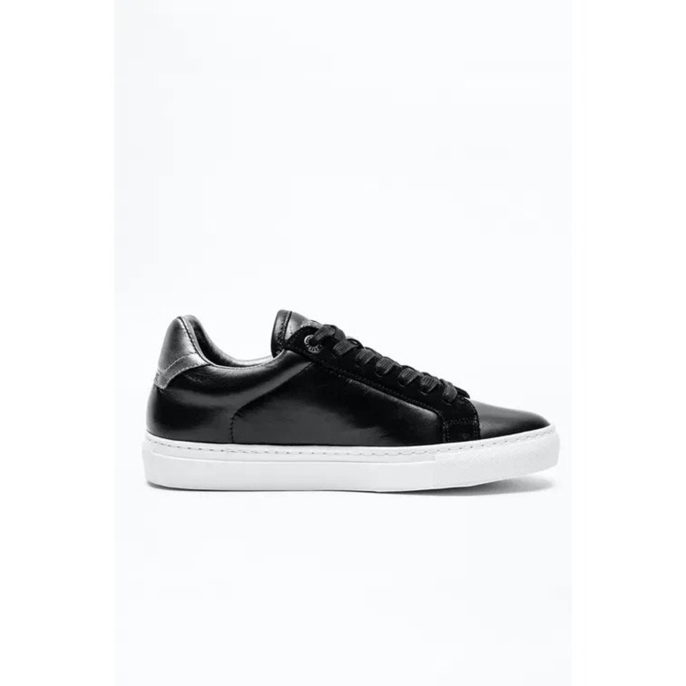 Zadig & Voltaire Studded Leather Low Top Sneakers‎ ZV1747 Black Trainers 37 6.5